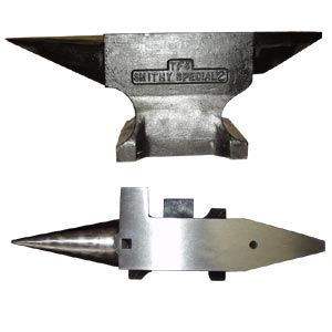 Dual Utility Anvil 3x3 Inches Steel Block w/ Wood Base (1 Piece)